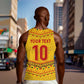 Custom Cameroon Football Men Tank Top Tribal Motifs Yellow Color - African Pride