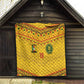 Custom Cameroon Football Quilt Tribal Motifs Yellow Color - African Pride