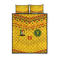 Custom Cameroon Football Quilt Bed Set Tribal Motifs Yellow Color - African Pride