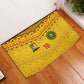 Custom Cameroon Football Rubber Doormat Tribal Motifs Yellow Color - African Pride