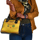 Custom Cameroon Football Shoulder Handbag Tribal Motifs Yellow Color - African Pride