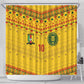 Custom Cameroon Football Shower Curtain Tribal Motifs Yellow Color - African Pride