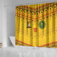 Custom Cameroon Football Shower Curtain Tribal Motifs Yellow Color - African Pride