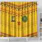 Custom Cameroon Football Shower Curtain Tribal Motifs Yellow Color - African Pride