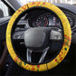 Cameroon Football Steering Wheel Cover Tribal Motifs Yellow Color - African Pride