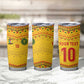 Custom Cameroon Football Tumbler Cup Tribal Motifs Yellow Color - African Pride
