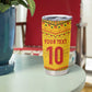 Custom Cameroon Football Tumbler Cup Tribal Motifs Yellow Color - African Pride