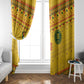Custom Cameroon Football Window Curtain Tribal Motifs Yellow Color - African Pride