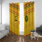 Custom Cameroon Football Window Curtain Tribal Motifs Yellow Color - African Pride