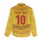 Custom Cameroon Football Women Casual Shirt Tribal Motifs Yellow Color - African Pride