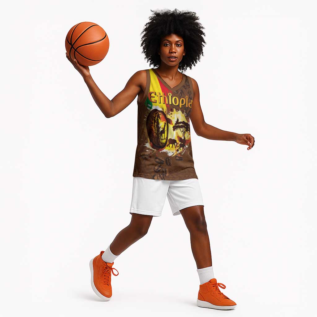 Ethiopia's Pride - Coffee Culture Basketball Jersey LT03