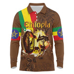 Ethiopia's Pride - Coffee Culture Long Sleeve Polo Shirt