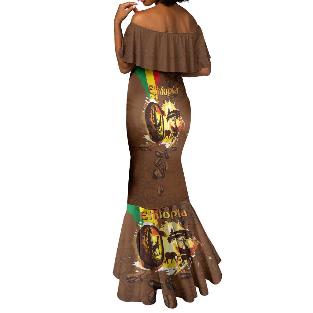 Ethiopia's Pride - Coffee Culture Mermaid Dress