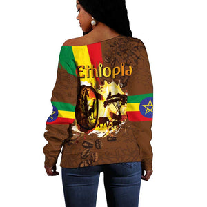 Ethiopia's Pride - Coffee Culture Off Shoulder Sweater