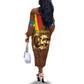 Ethiopia's Pride - Coffee Culture Off The Shoulder Long Sleeve Dress