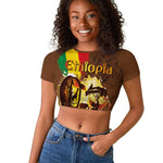 Ethiopia's Pride - Coffee Culture Raglan Cropped T shirt