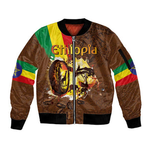 Ethiopia's Pride - Coffee Culture Sleeve Zip Bomber Jacket