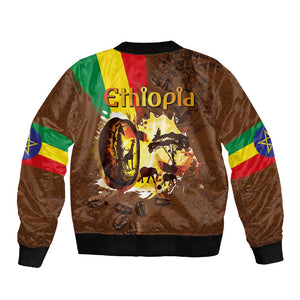 Ethiopia's Pride - Coffee Culture Sleeve Zip Bomber Jacket