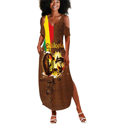 Ethiopia's Pride - Coffee Culture Summer Maxi Dress
