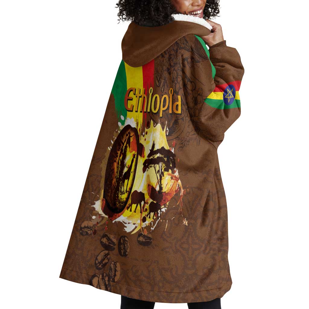 Ethiopia's Pride - Coffee Culture Wearable Blanket Hoodie