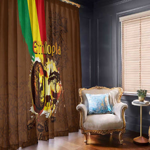 Ethiopia's Pride - Coffee Culture Window Curtain