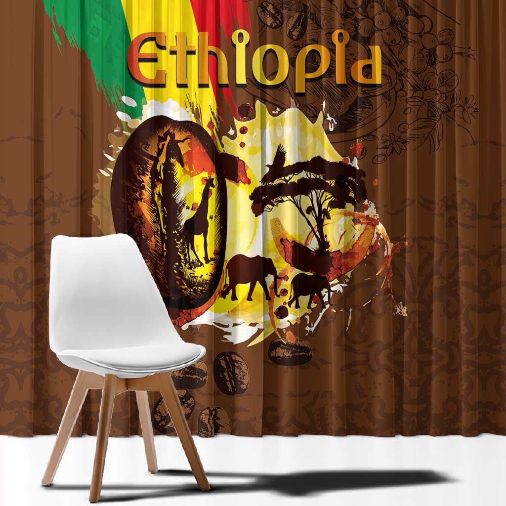 Ethiopia's Pride - Coffee Culture Window Curtain