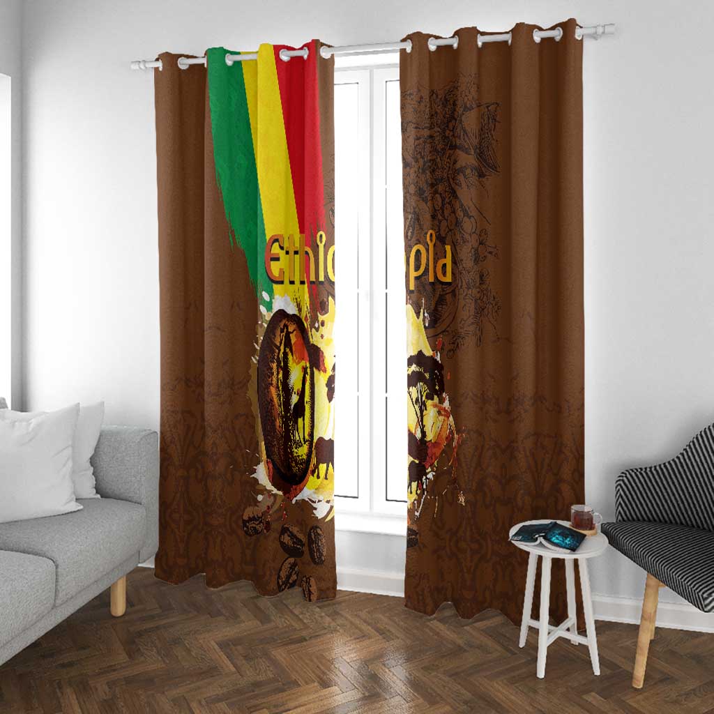 Ethiopia's Pride - Coffee Culture Window Curtain