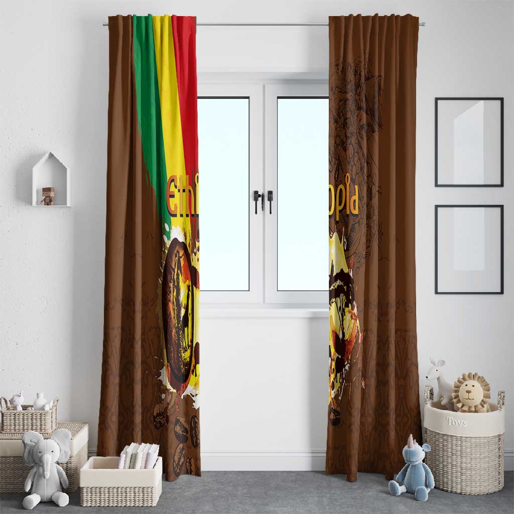 Ethiopia's Pride - Coffee Culture Window Curtain