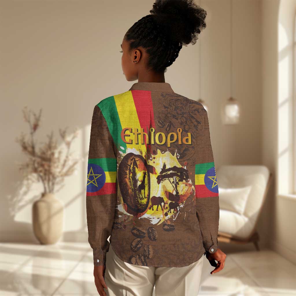 Ethiopia's Pride - Coffee Culture Women Casual Shirt LT03