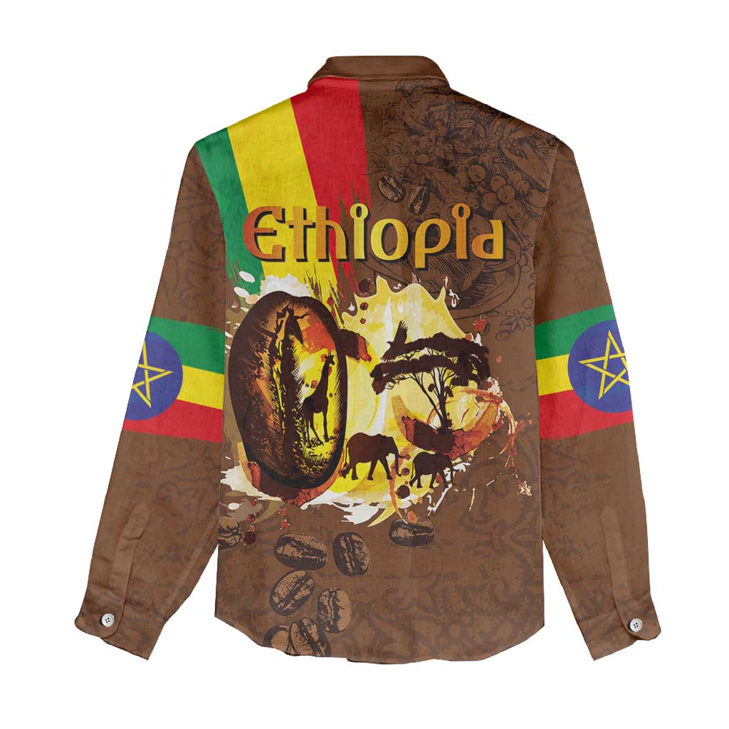 Ethiopia's Pride - Coffee Culture Women Casual Shirt LT03