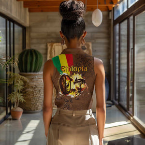Ethiopia's Pride - Coffee Culture Women Sleeveless Polo Shirt