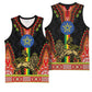 Ethiopia Lion of Judah and The Star Seal Basketball Jersey Dashiki Style - African Pride