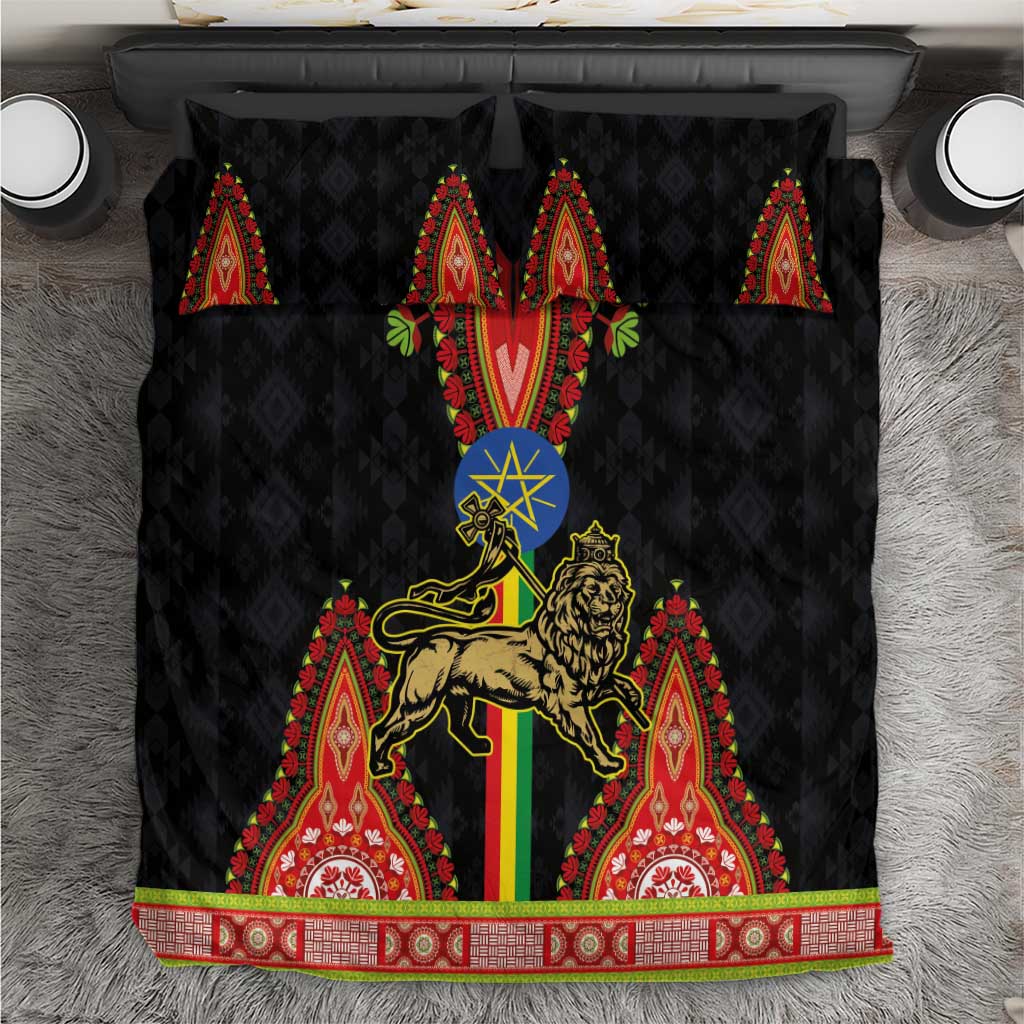 Ethiopia Lion of Judah and The Star Seal Bedding Set Dashiki Style