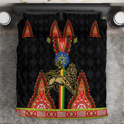 Ethiopia Lion of Judah and The Star Seal Bedding Set Dashiki Style