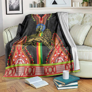 Ethiopia Lion of Judah and The Star Seal Blanket Dashiki Style