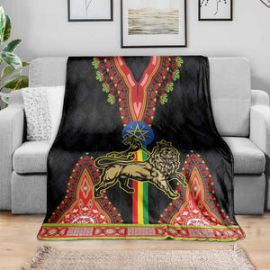 Ethiopia Lion of Judah and The Star Seal Blanket Dashiki Style