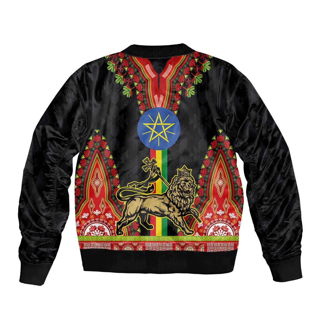 Ethiopia Lion of Judah and The Star Seal Bomber Jacket Dashiki Style