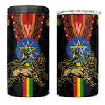 Ethiopia Lion of Judah and The Star Seal 4 in 1 Can Cooler Tumbler Dashiki Style