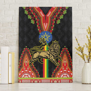 Ethiopia Lion of Judah and The Star Seal Canvas Wall Art Dashiki Style