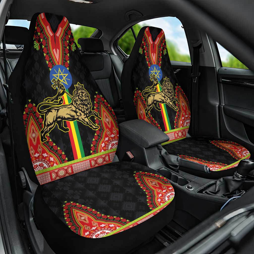 Ethiopia Lion of Judah and The Star Seal Car Seat Cover Dashiki Style