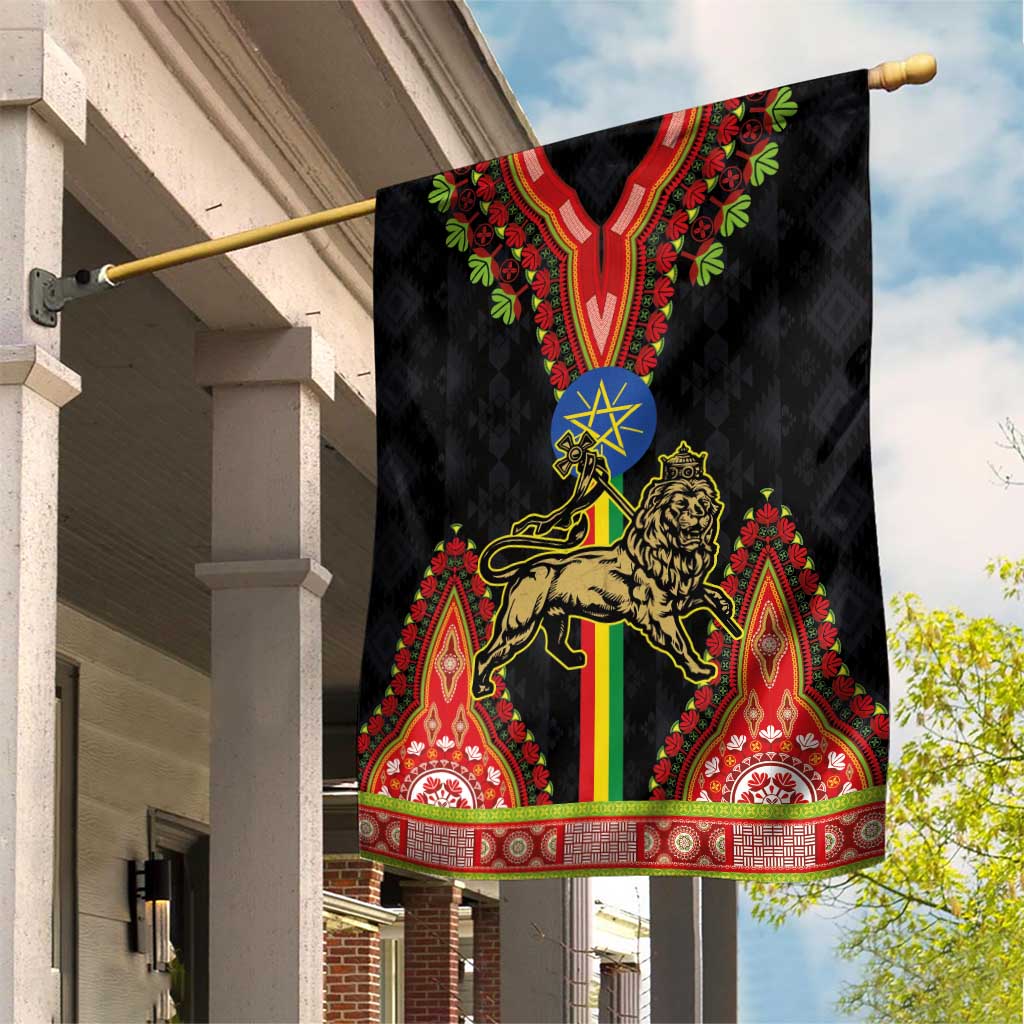 Ethiopia Lion of Judah and The Star Seal Garden Flag Dashiki Style