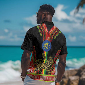 Ethiopia Lion of Judah and The Star Seal Hawaiian Shirt Dashiki Style
