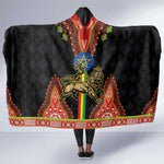 Ethiopia Lion of Judah and The Star Seal Hooded Blanket Dashiki Style