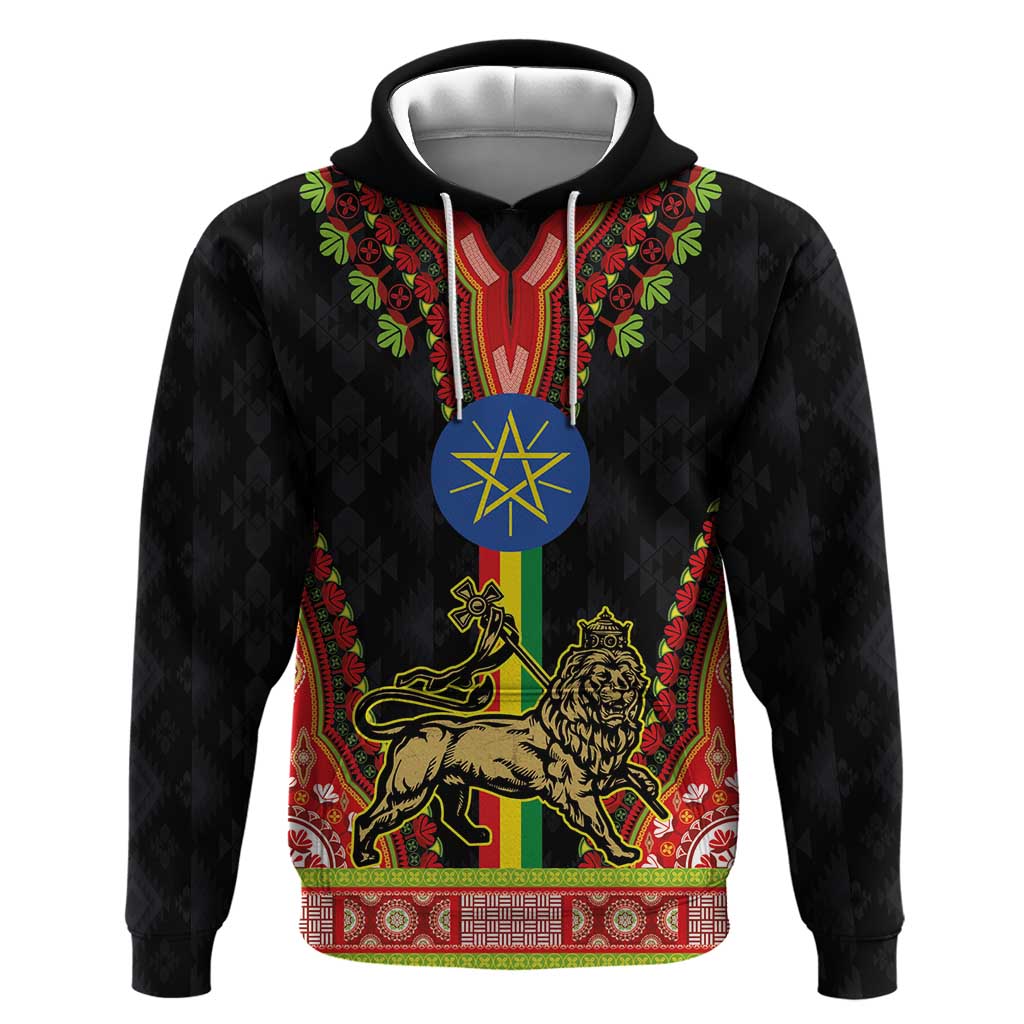 Ethiopia Lion of Judah and The Star Seal Hoodie Dashiki Style