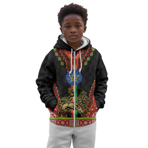 Ethiopia Lion of Judah and The Star Seal Kid Hoodie Dashiki Style