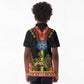 Ethiopia Lion of Judah and The Star Seal Kid Polo Shirt Dashiki Style