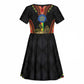 Ethiopia Lion of Judah and The Star Seal Kid Short Sleeve Dress Dashiki Style