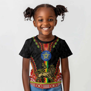 Ethiopia Lion of Judah and The Star Seal Kid T shirt Dashiki Style