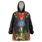 Ethiopia Lion of Judah and The Star Seal Kid Wearable Blanket Hoodie Dashiki Style