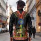 Ethiopia Lion of Judah and The Star Seal Long Sleeve Button Shirt Dashiki Style